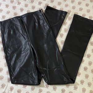 Zara Black Leather Pants